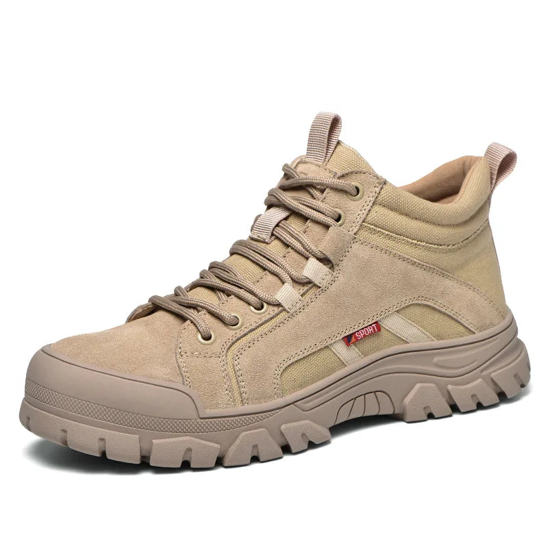 2024 High-top work safety boots men's steel toe work shoes indestructible anti-smashing anti-puncture work sneakers