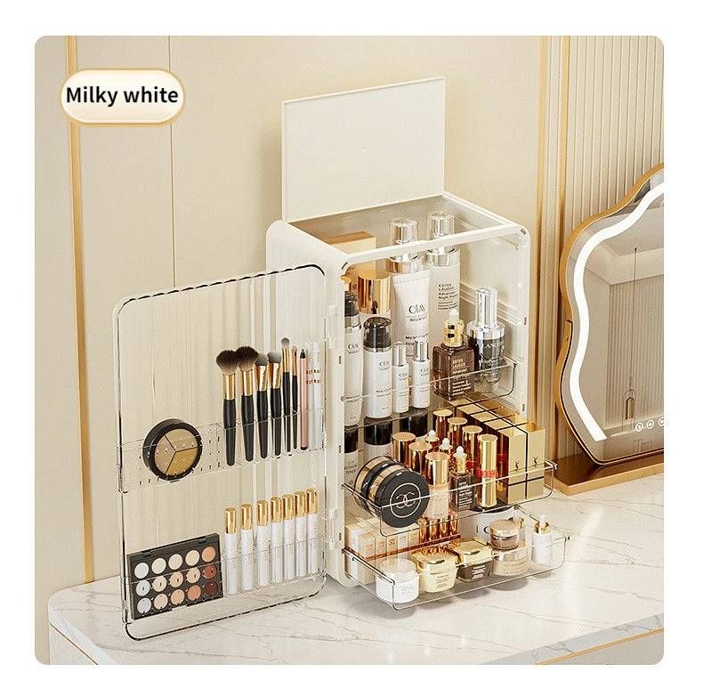 Moon Pattern Makeup Organizer and Storage Cosmetics Skincare Organizers with Lid and Drawers Cosmetic Display Cases Girls Gifts