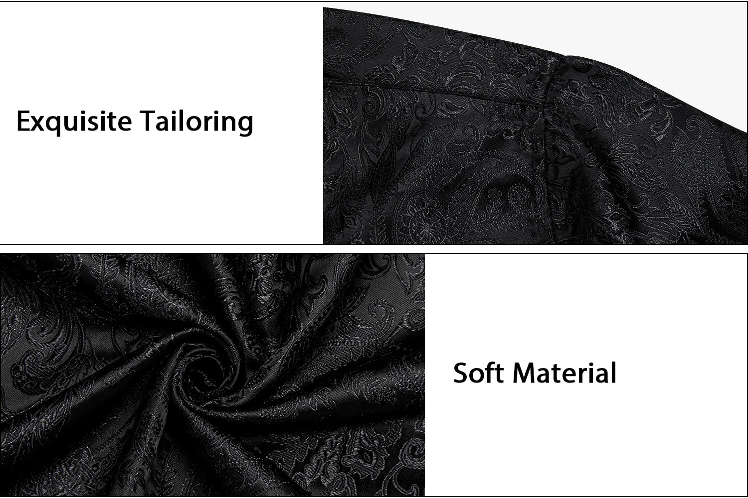 Polyester Dress Shirts for Men Black Solid Paisley Red Silver Long Sleeve Turn Down Collar Prom Social Men's Shirt