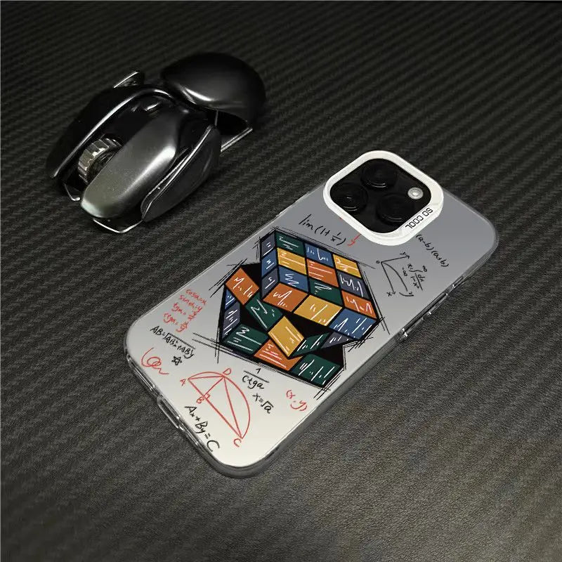 2024 NEW Cool Magic Cube Phone Case For iPhone 16 15 14 13 12 11 Pro Max XR XS MAX 7 8 Plus MINI Y2K  Boy Anti Fall Back Cover