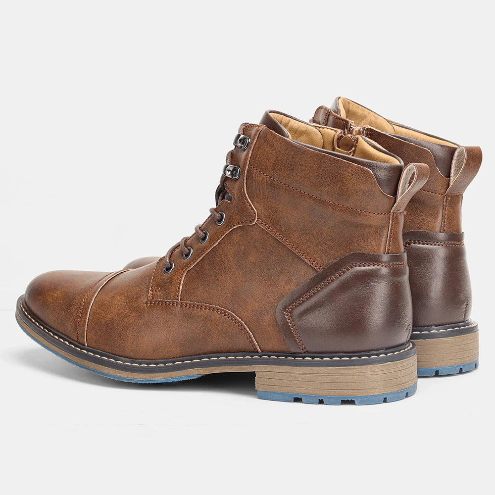 American Style Men Boots  Brand 2025 New Fashion Comfortable Ankle Boots Leather #613