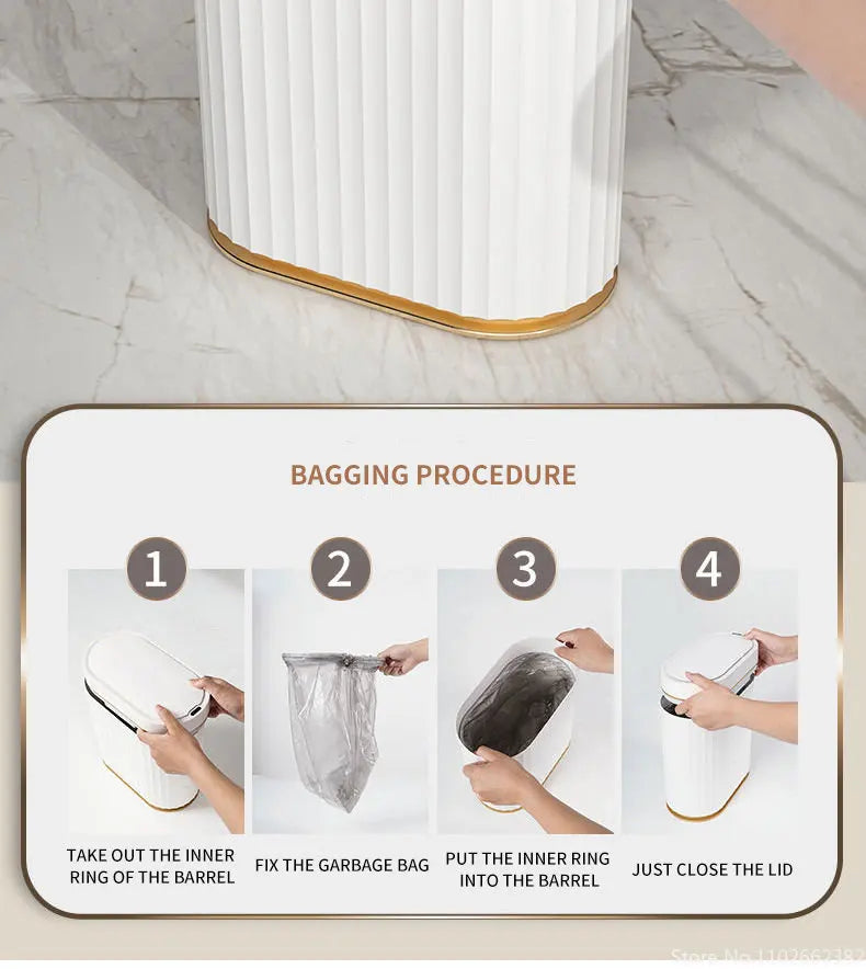 Electronic Automatic Smart Sensor Garbage Bin Household 7L/9L Smart Trash Can Toilet Waste Garbage Can for Kitchen Bathroom
