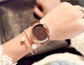 Famous Watch for Women Luxury Leather Skeleton Strap Watch Dress Watch Casual Quartz  Watch Stainless Steel Watch часы женские