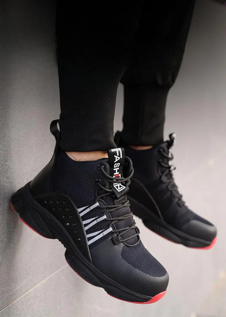 Men's Safety Work Shoes Indestructible Steel Toe Anti-puncture Comfort Protection Boots Outdoor Shoes Four Seasons Men Shoes