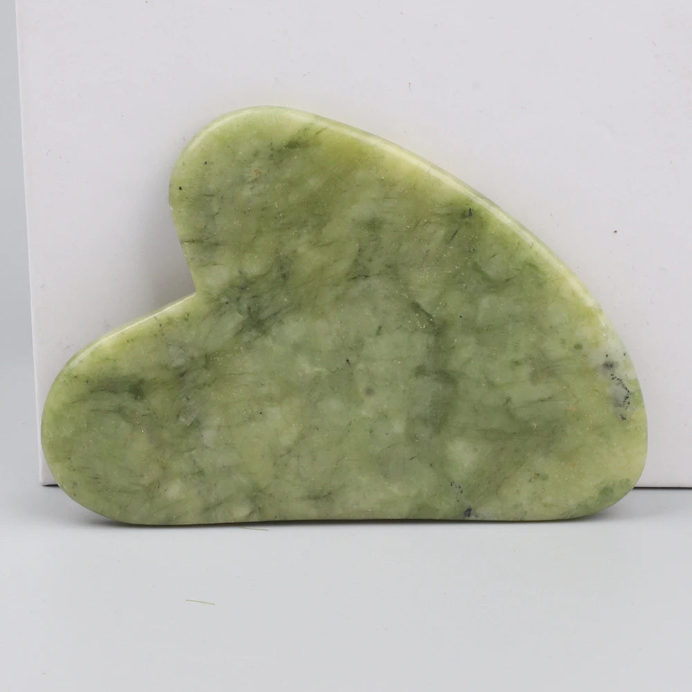 Natural Jade Gua Sha Tool Xiuyan Jade Heart-shape Massager Neck Massage Guasha Love Beauty Product Skin Care health Tool