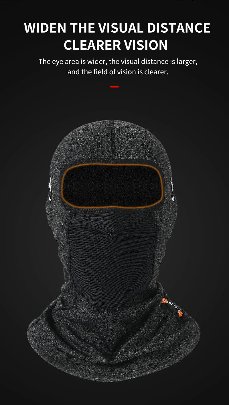 WEST BIKING Full Face Mask Warm Winter Scarf Balaclava Helmet Liner Fishing Skiing Hiking Bike Mask Windproof Breathable Headgea