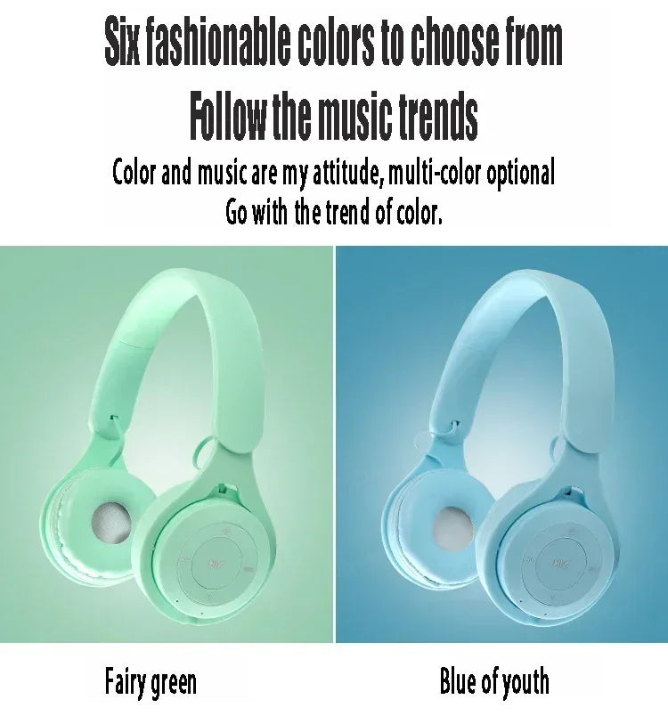 Bluetooth 5.0 Stereo Y08 Headset Headset Folding Wireless Sports Earphone Gaming Headsets Over-ear Headphones for Android ios