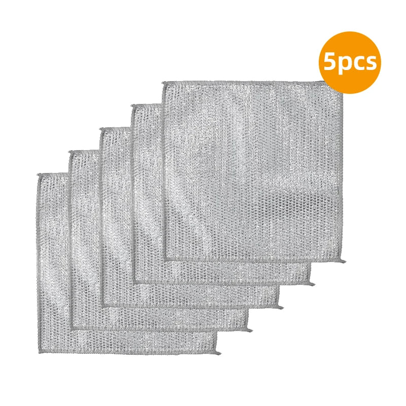 5/10pcs Dishcloth, Reusable Cleaning Cloth, Multifunctional Cleaning Cloth for Tableware, Sink, Counter and Cooktop.