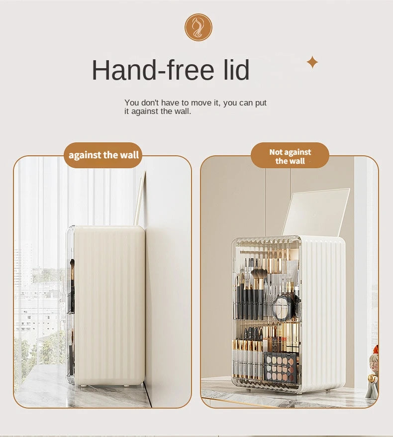 Moon Pattern Makeup Organizer and Storage Cosmetics Skincare Organizers with Lid and Drawers Cosmetic Display Cases Girls Gifts
