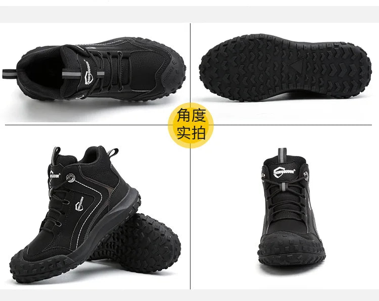 Autumn Winter New Work Safety Boots For Men Designer Work Sneakers Anti-puncture Security Shoes Work Boots Indestructible Shoes
