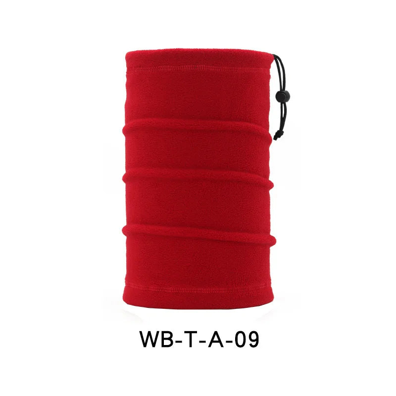 Winter Neck Warmer Cycling Scarf Face Mask Neckerchief Drawstring Polar Fleece Skiing Men Women Hiking Kerchief Camping Sports