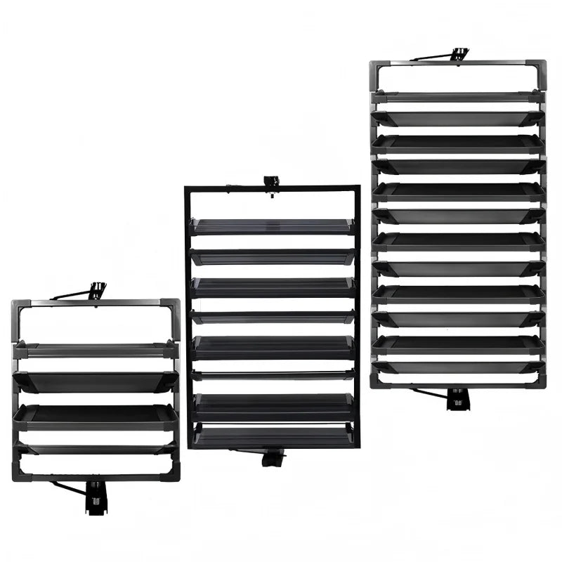 Space Saving 360° Rotating Shoe Rack,  Multi-layer Shoe Holder Storage Organizer, Built-in Height Adjustable Shoe Cabinet Closet