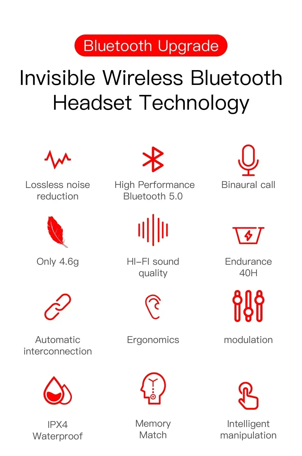 10 pcs Wholesale E6S TWS Wireless Headphones Bluetooth Earphone 5.0 Stereo Headset Earbuds with Microphone for iPhone Xiaomi