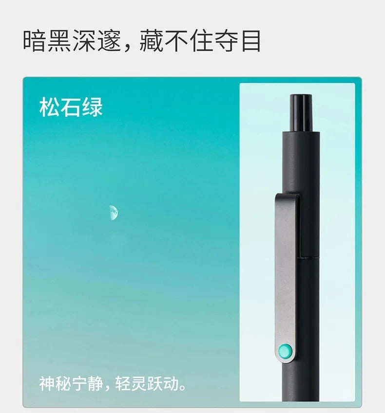 New KACO Midot Gel Ink Rollerball Smooth Writing Pen,0.5mm Fine Point Black ink Metal Clip Large Capacity KEFILL Refills Pens