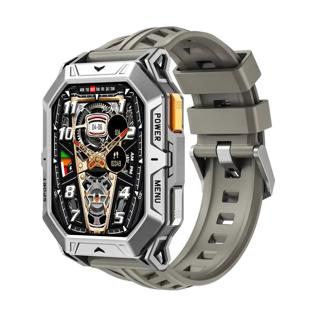 Men's Rugged Smart Watch 2.13" AMOLED HD Touch Screen Heart Rate Monitor 10M Waterproof 1000mAh Compass Outdoor Sports Watch