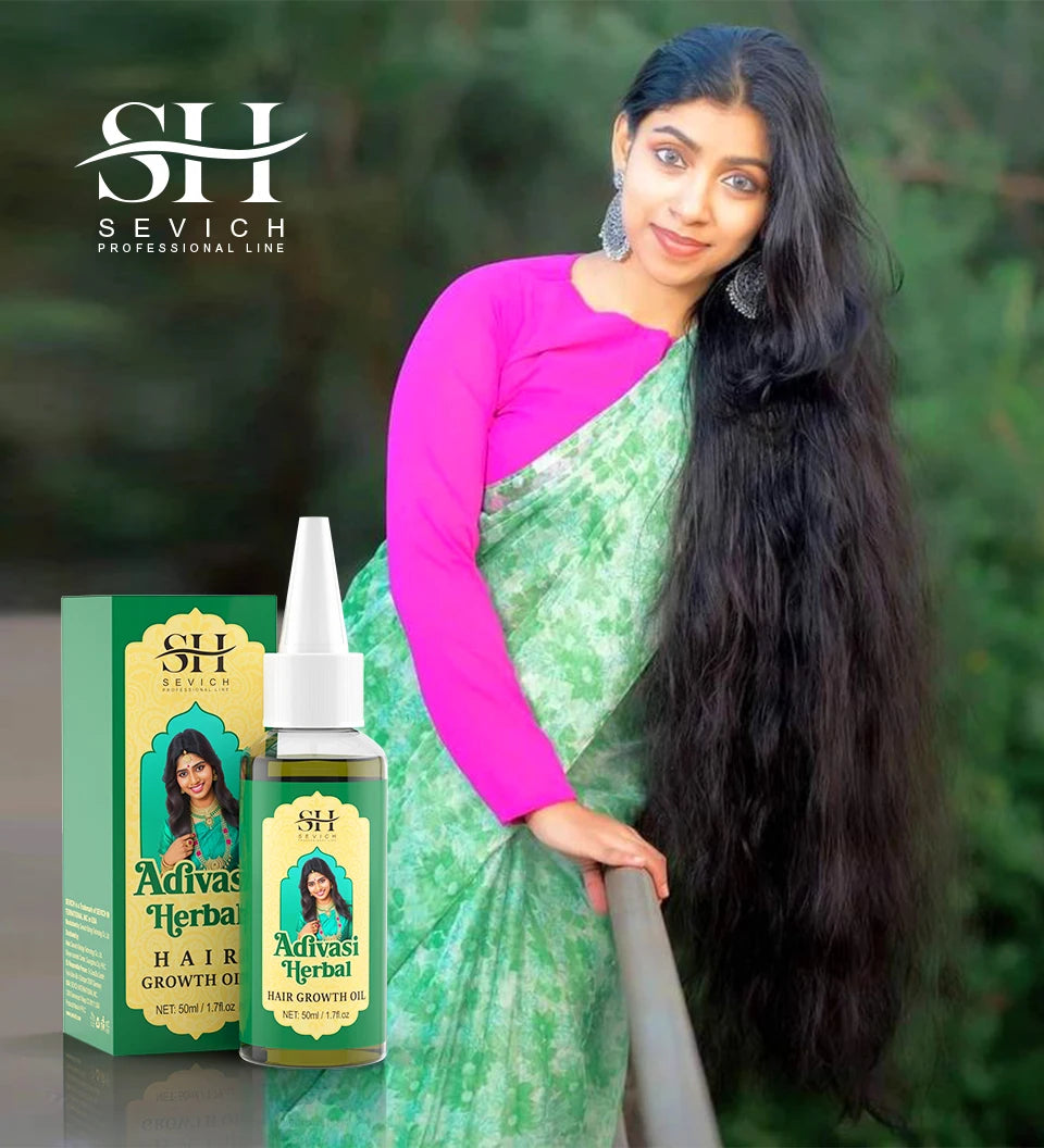 Ayurvedic Hair Growth Oil India Adivasi herbal Hair Growth Oils Anti Hair Loss Fast Regrowth Thicken Serum Hair Growth Products