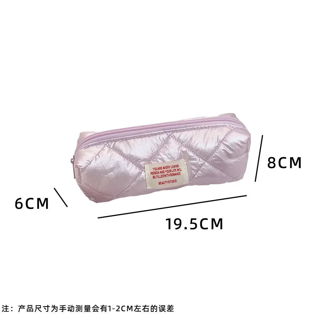 Large Capacity Make Up Kit Portable Travel Toiletries Skincare Organizer Pouch New Fashion Rhombus Shiny Clutch Cosmetic Bag