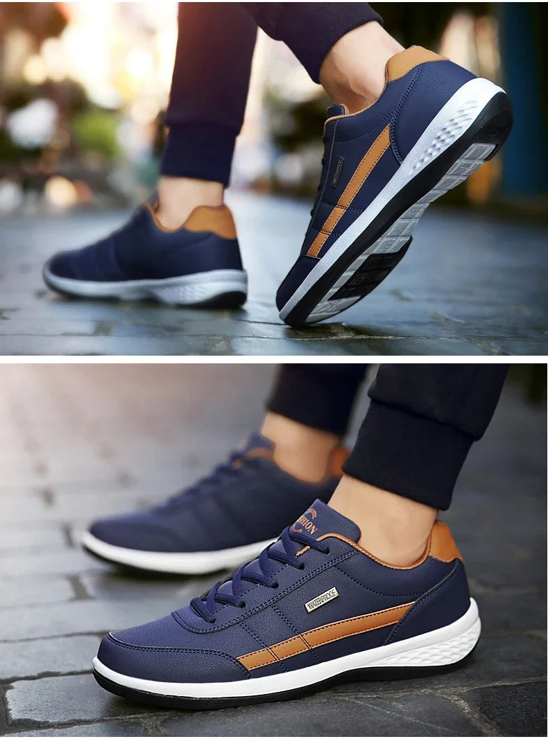 YRZL Men Shoes Sports Sneakers Shoes Non Slip Lightweight Lace Up Leisure Shoe Footwear Tennis Walking Men Shoes Masculino