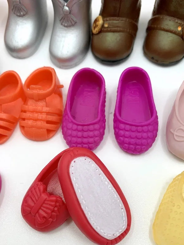 all kinds of shoes for Mini OG Doll American Doll 15CM doll Accessories Plastic Shoes Bag Glasses Boots Sandals Replaceable