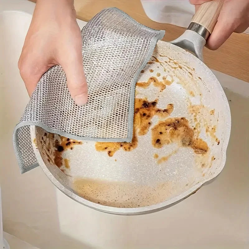 5/10pcs Dishcloth, Reusable Cleaning Cloth, Multifunctional Cleaning Cloth for Tableware, Sink, Counter and Cooktop.