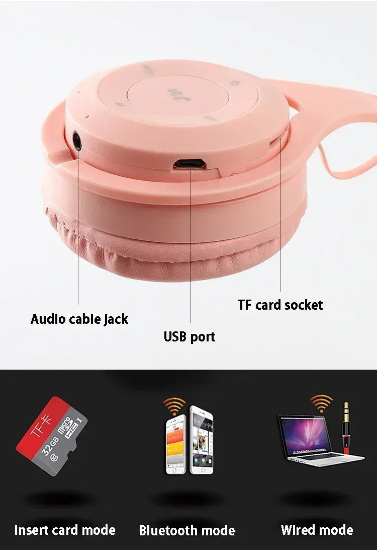 Bluetooth 5.0 Stereo Y08 Headset Headset Folding Wireless Sports Earphone Gaming Headsets Over-ear Headphones for Android ios