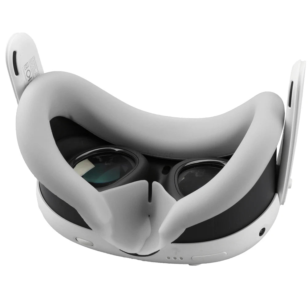 Silicone VR Face Mask For Meta Quest 3 Facial Interface Sweatproof Mask Face Cushion Lightproof Mask Face Cover VR Accessories