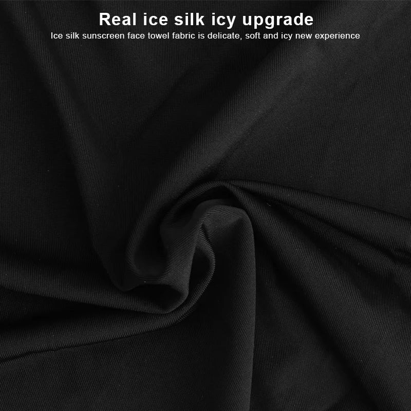 With Brim Cycling Headgear Ice Silk Sunscreen MTB Bike Hat Summer Cool Fishing Cap Breathable Full Face Mask Bicycle Equipment