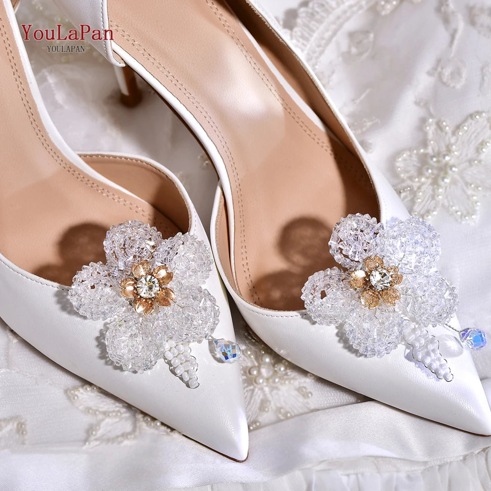 YouLaPan X35 2pc Removable Shoe Clip DIY High Heel Decoration Shoe Buckle Women Lady Shoes Clips Charms Bridal Buckle Clips