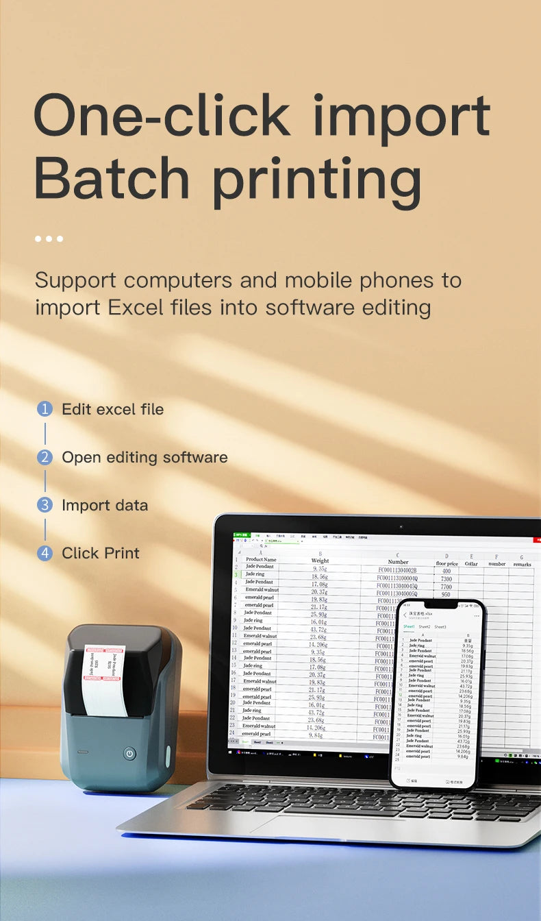 Niimbot B1 Portable Thermal Self-adhesive Labels Printer Mini Maker Pocket Printer Mobile Bluetooth Pocket Tag Price Machine NEW