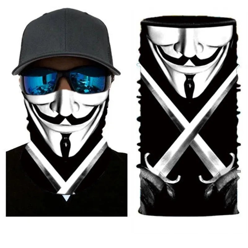 3D Fashion Cycling Face Mask Riding Scarf Breathable Seamless Neck Gaiter Women Bandana Headwear Headband Snood Ski Masks