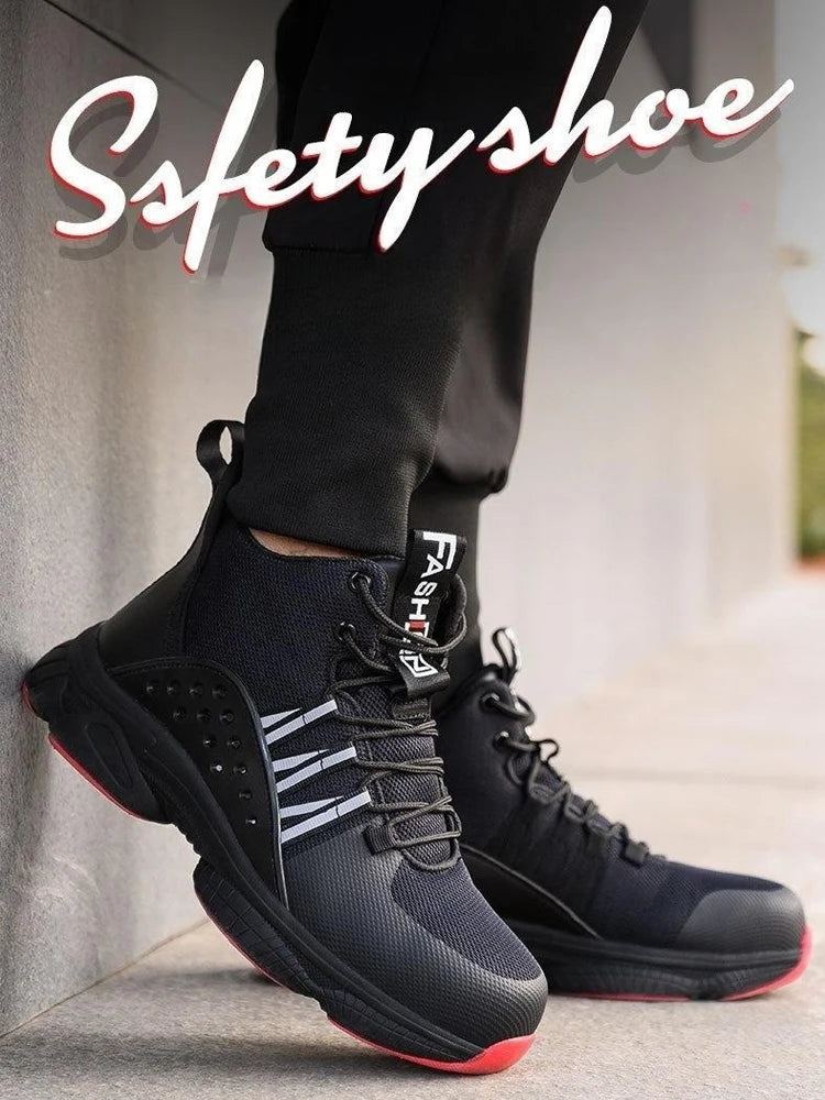 Men's Safety Work Shoes Indestructible Steel Toe Anti-puncture Comfort Protection Boots Outdoor Shoes Four Seasons Men Shoes
