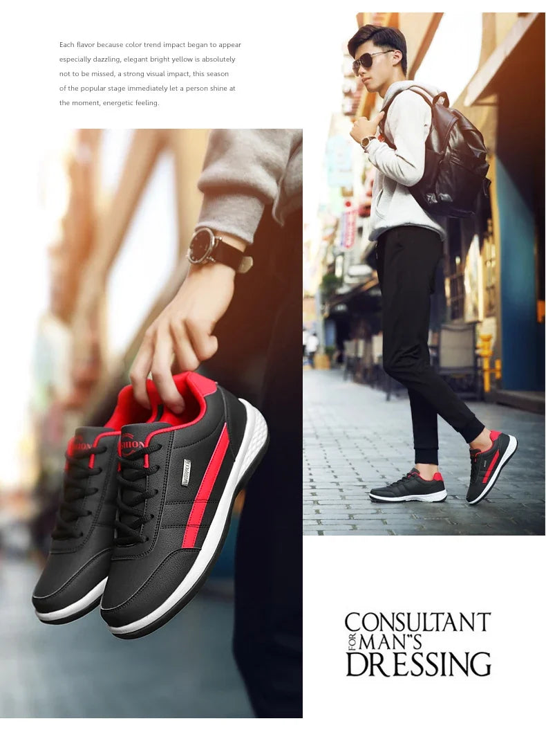 YRZL Men Shoes Sports Sneakers Shoes Non Slip Lightweight Lace Up Leisure Shoe Footwear Tennis Walking Men Shoes Masculino