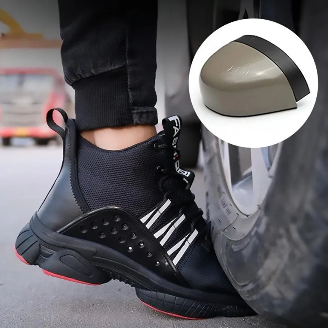 Men's Safety Work Shoes Indestructible Steel Toe Anti-puncture Comfort Protection Boots Outdoor Shoes Four Seasons Men Shoes