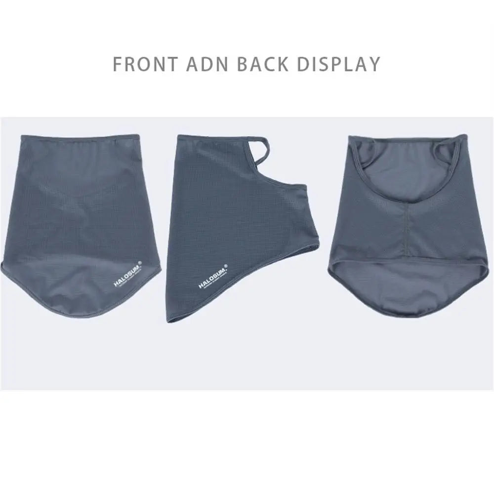 Thin Breathable Quick-dry Outdoor Face Mask Sun Protection Summer Ice Silk Scarf Letter Pullover Neck Warmer