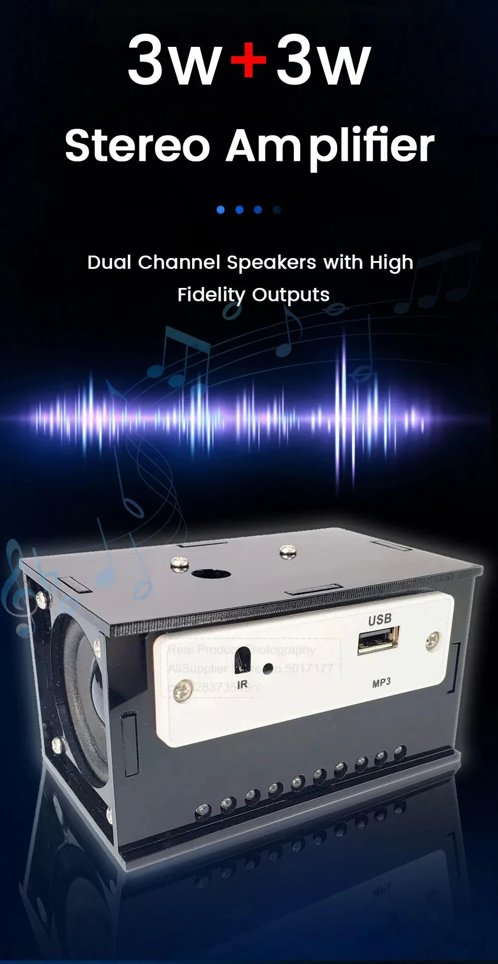 Electronics DIY Soldering Project Practice Solder Assembly DIY Electronic Kit Component  DIY Bluetooth Speaker Kit 2*3W Speakers