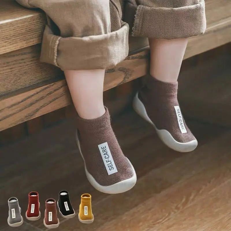Baby Boys Girls Toddlers Moccasins Non-Skid Indoor Kids Floor Slipper Children Animal Breathable Cotton Knitted Shoes Ideal Gift