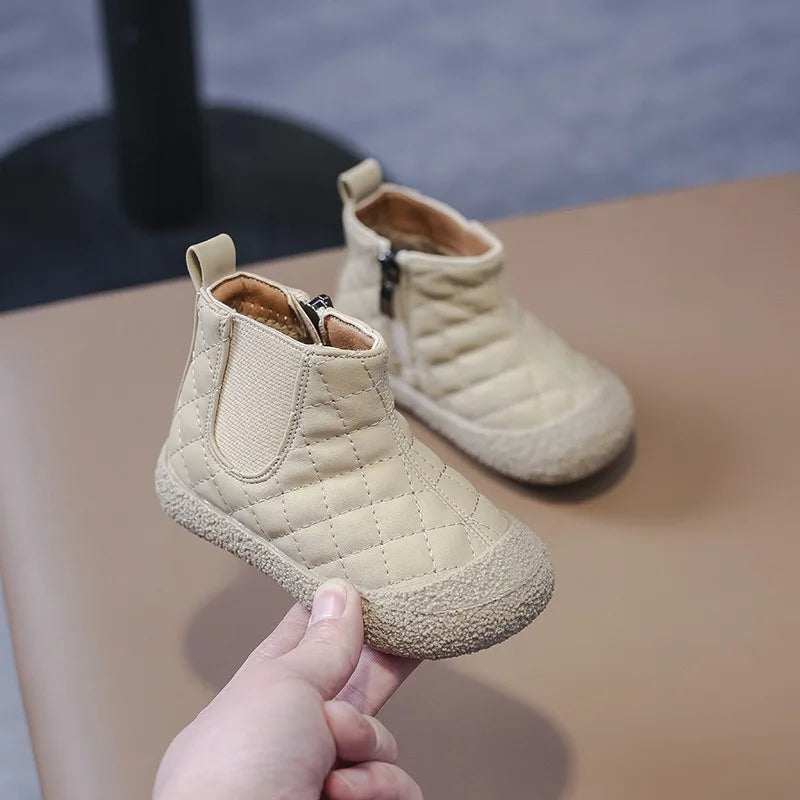 Winter Boots for Baby Boys Outdoor Girls Snow Boots Plush Children Cotton Shoes Non-slip Kids Casual Shoes Infant Toddler Shoes
