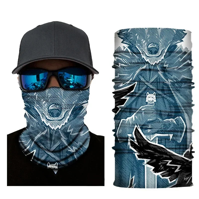 3D Fashion Cycling Face Mask Riding Scarf Breathable Seamless Neck Gaiter Women Bandana Headwear Headband Snood Ski Masks