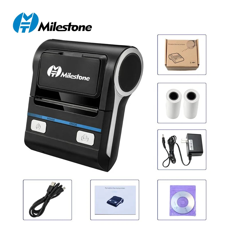 Milestone impresora portátil Cash Register Price Thermal Receipt Printer Impresora Termica Bluethoth кассовый аппарат طابعه Dtf