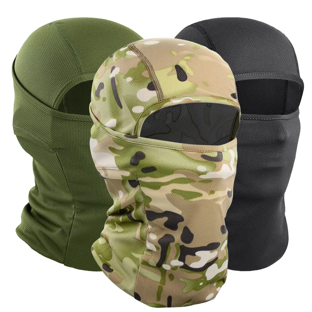 3PCS Breathable Balaclava Hoodie Quick-drying Cap Outdoor Sport Full Face Mask Hiking Camping Fishing Cycling Beanies Hat Summer