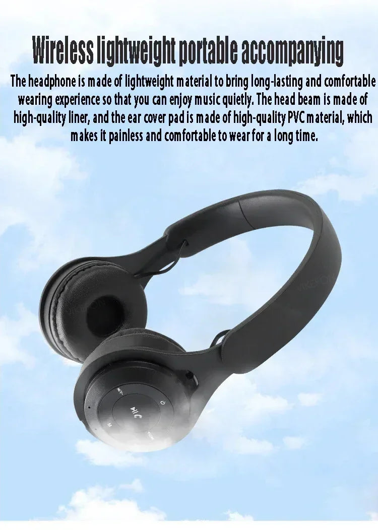 Bluetooth 5.0 Stereo Y08 Headset Headset Folding Wireless Sports Earphone Gaming Headsets Over-ear Headphones for Android ios