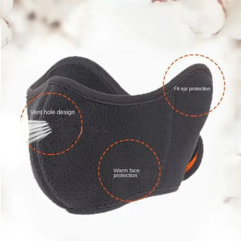 Bicycle Face Mask Outdoor Skiing and Cycling Thermal Windproof Ear Mask Motion Breathable Riding and Cold Proof Mask in Winter