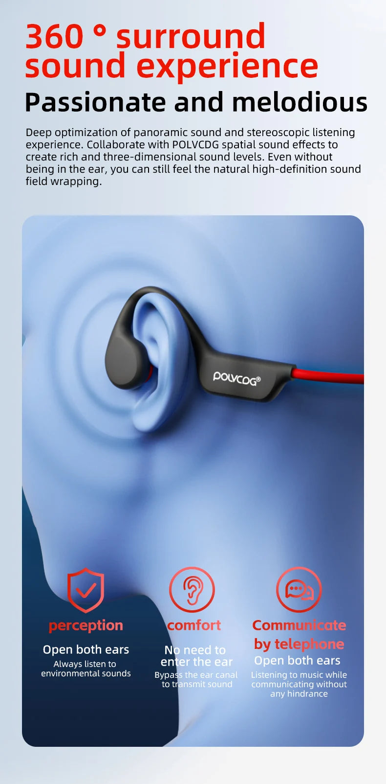 POLVCDG Bone Conduction Headset X7 IPX8 32GB Bluetooth 5.3 Wireless Headset with microphone Waterproof Swim 2023 New