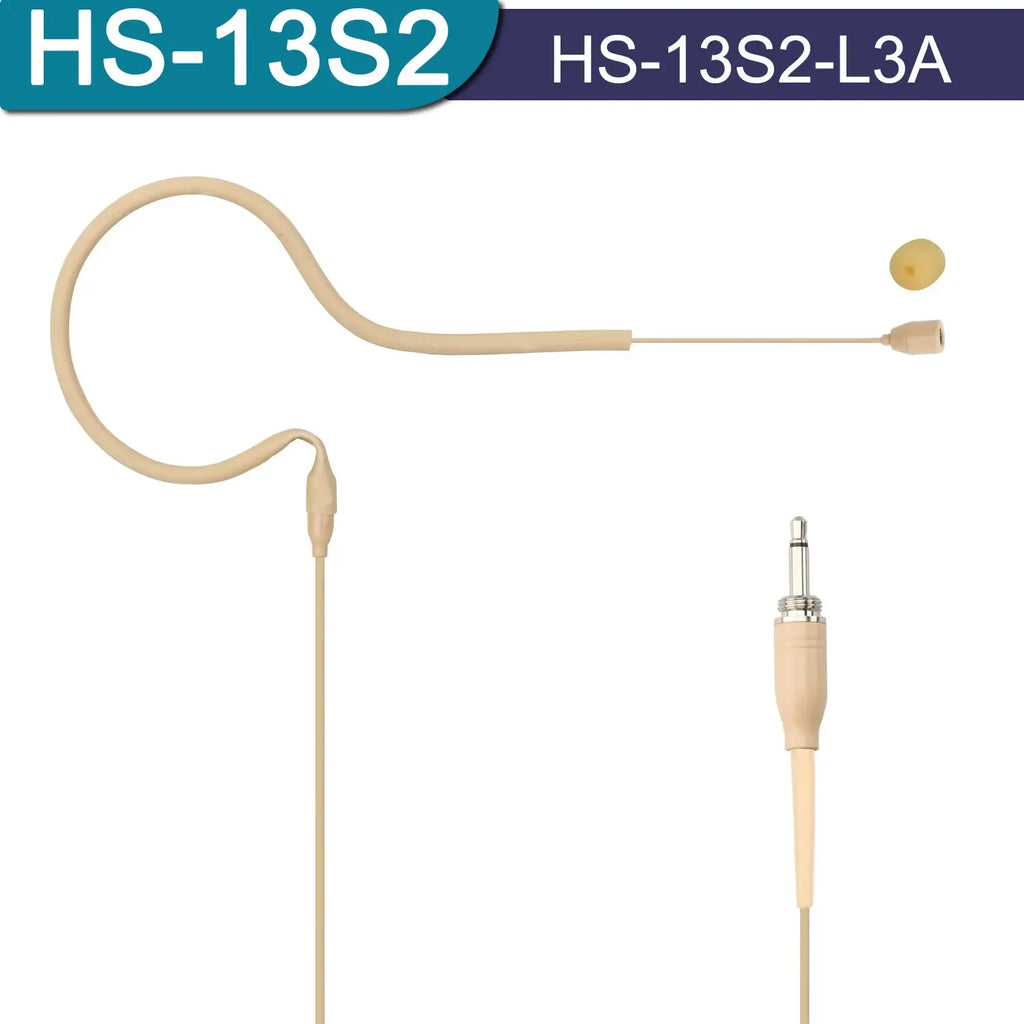 3.5mm Headset Microphone Mini Skin Color Omni Directional Electret Single Ear Hanging Headworn Mic for Classroom HS-13S2-L3A