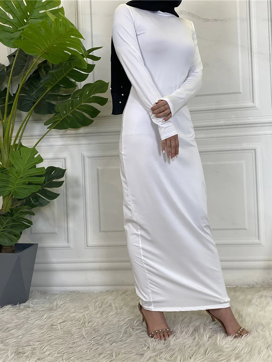 Muslim Middle East new fashion base solid color dress Dubai Turkey Arab elegant popular women's dress