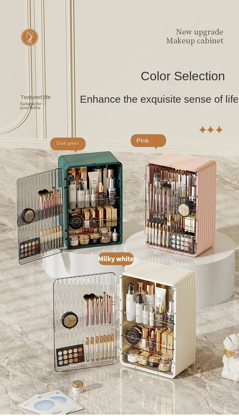 Moon Pattern Makeup Organizer and Storage Cosmetics Skincare Organizers with Lid and Drawers Cosmetic Display Cases Girls Gifts
