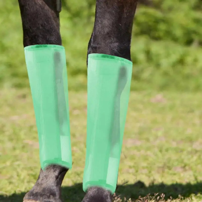 Horse Leg Guards 4 PCS Horse Leggins Reusable Fly Boots Fly Boots Horses Minimizes Leg Fatigue Reduces Stomping