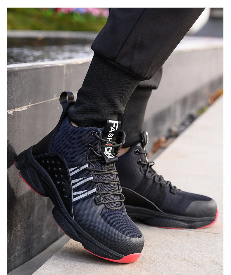 Men's Safety Work Shoes Indestructible Steel Toe Anti-puncture Comfort Protection Boots Outdoor Shoes Four Seasons Men Shoes