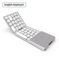 Mini Folding Keyboard Wireless Bluetooth Keyboard With Touchpad Portable Universal Foldable Keyboard for Windows IOS Tablet iPad