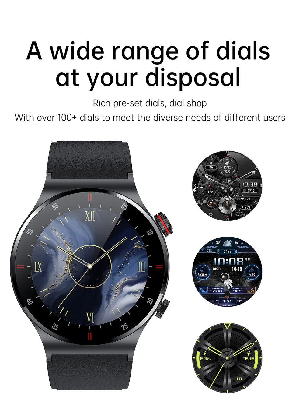GPS Sports Smartwatch Men Health Monitoring With Heart Rate ECG + PPG 100+ Sports Modes NFC 2026 New Bluetooth Call Smart Watch